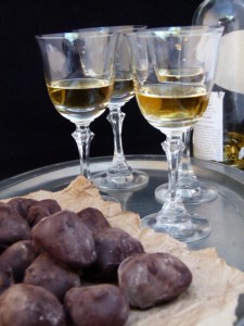 truffled truffles with a dessert wine