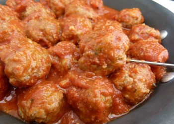 spicy veal meatballs with dates and bacon