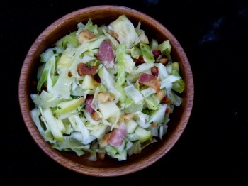 Alsacian Slaw with Lardons and Apples by Chef Morgan