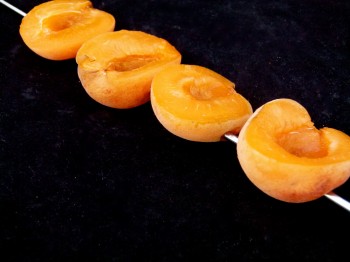 apricots on a skewer
