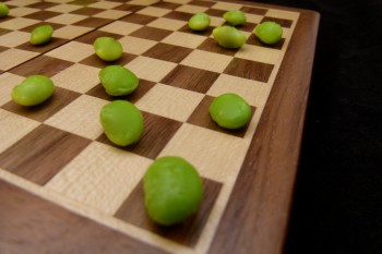 Soybeans on Chess board Chef morgan