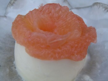 chèvre and grapefruit panna cotta