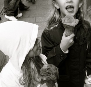 Girls with ice Cream Cones