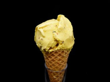 rose water and saffron pistachio ice cream  