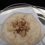 summer peach mousse with crushed almonds and rose biscuits (June 25, 2012 ) 