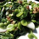spring pea and fava bean salad with lava leaves (April 15, 2012) 