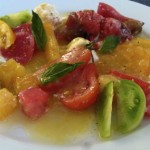 melange of heirloom tomatoes with whipped tomato purée (August 13th, 2012)