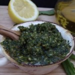 almond and dandelion pesto (September 29, 2011)