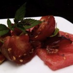 watermelon and heirloom tomato salad (August 11, 2011)