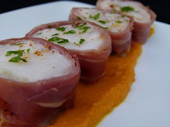 monkfish rolled in prosciutto  lotte cigare (Monkfish cigars)  