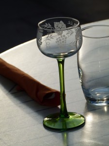 empty wine glass