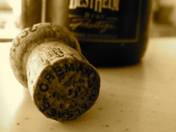 wine cork and bottle