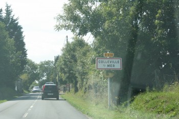 the Road to an american cemetery in Normandie France