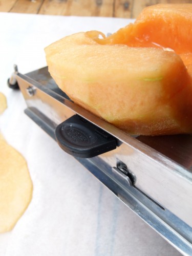 slice cantaloupe