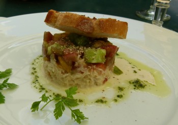 crab and tomato tartare