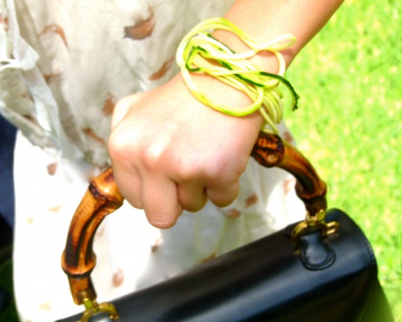 bracelet of zucchini spaghetti 