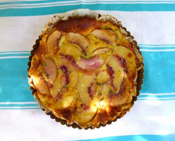 peach and tarragon clafoutis (clafouti aux pêches et estragon)