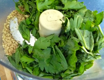 food processor pesto