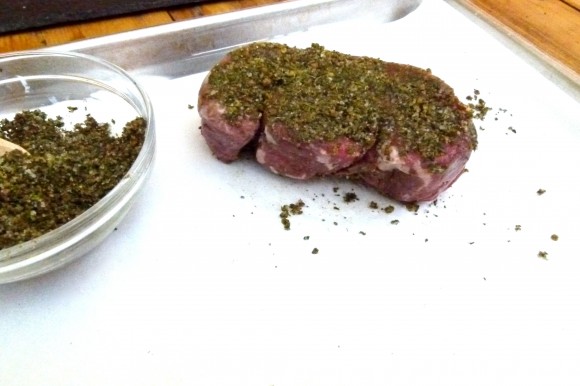 crust on steak au poivre vert ingrediants 