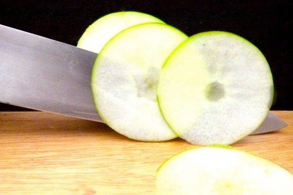 apple wheels sliced