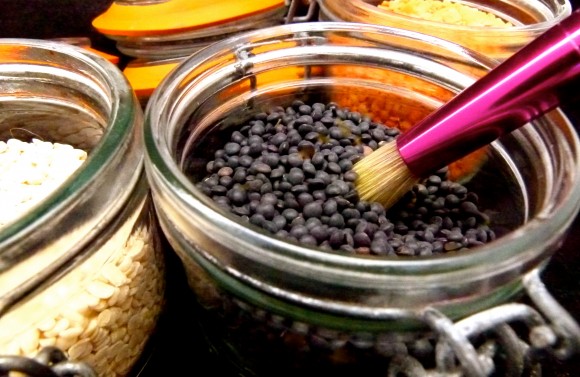 lentils in jars