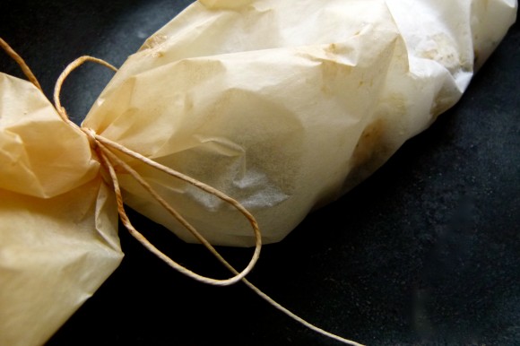 fish steamed in parchment paper