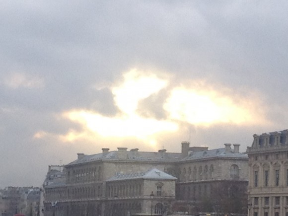 Paris bright spot in a cloudy sky