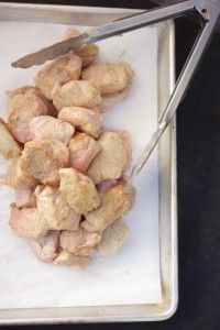 browned veal cubes