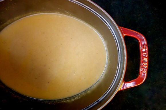 veal sauce in cocotte