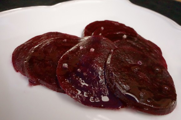 Valentine beet carpaccio