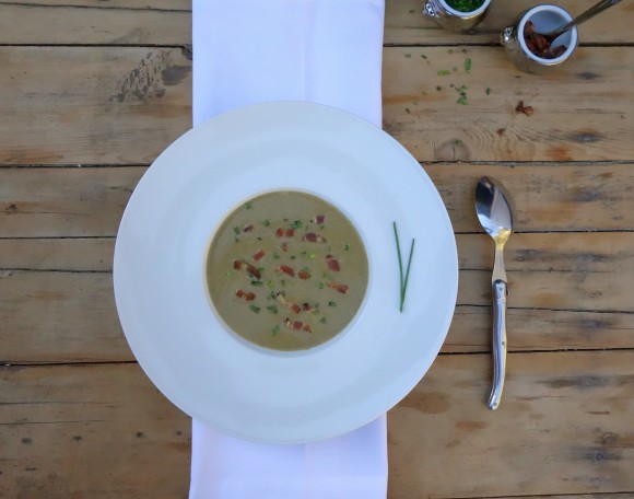 chef morgan lentil and Brie soup