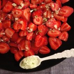 summer strawberries with lime sugar and fresh mint 
